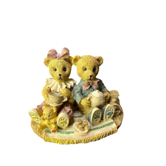 Avery Creations 1994 Bears Having Tea Resin 3" Figurine Decorative Collectible - Picture 5 of 7